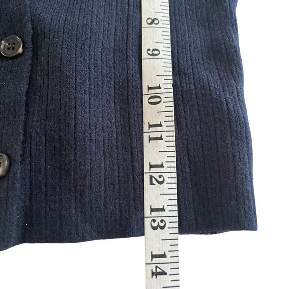 Hadas Girls Navy Ruffled Collar Cardigan Sweater - Size 4 - Picture 5 of 7